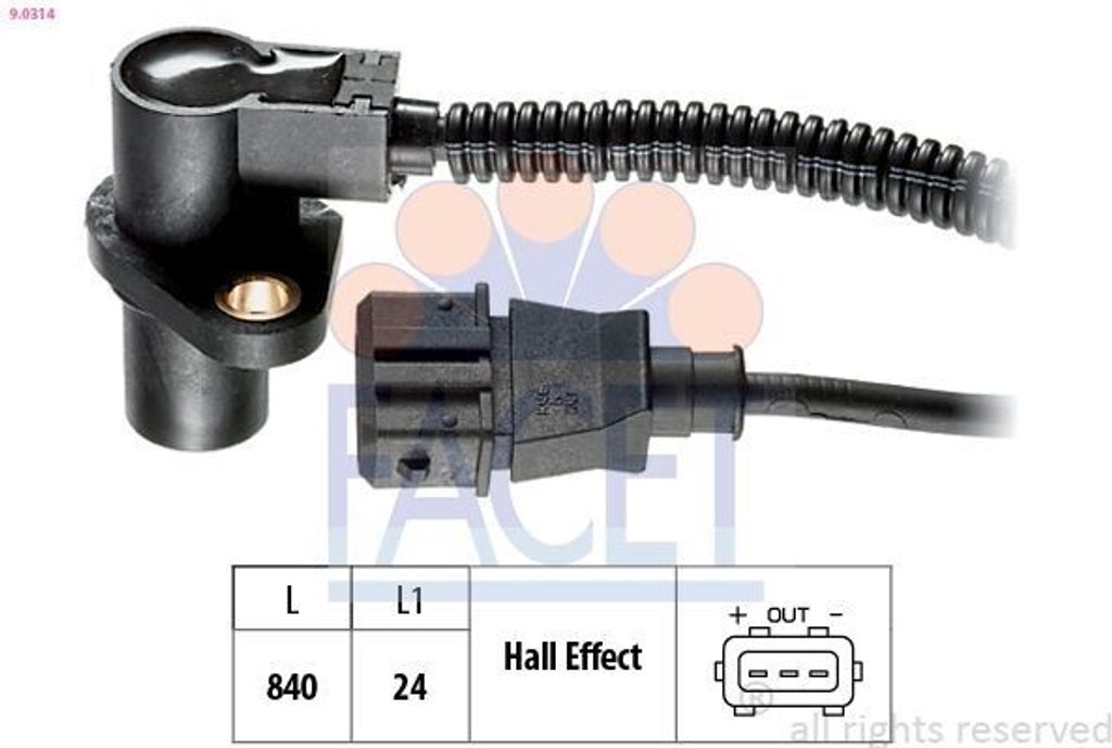 FACET 9.0314 Kurbelwellensensor Impulsgeber für OPEL Astra Produktbild 