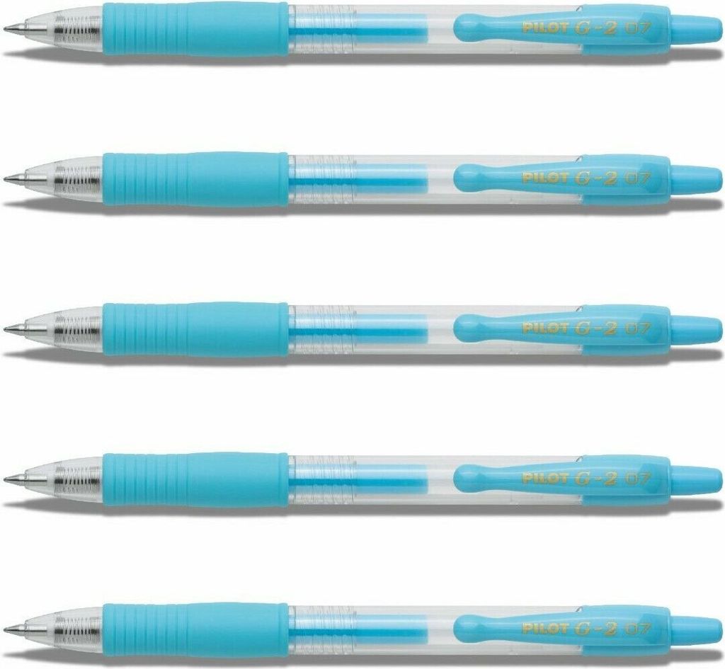 Pilot G2-07 Gelschreiber Pastellblau - 5er-Set