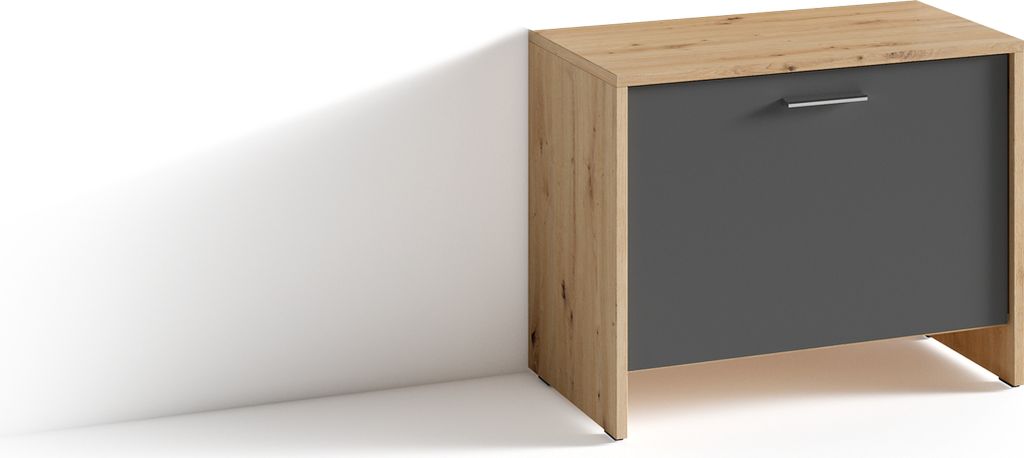 byLIVING Sitzbank Ben, mit Klappe und Stauraum, in Artisan Eiche-Optik / anthrazit