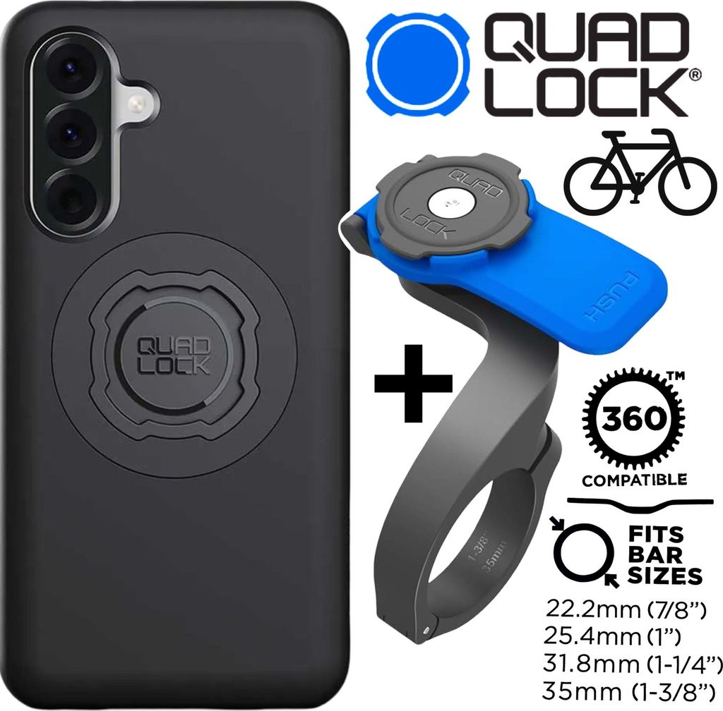 QUAD LOCK MAG Case Bundle Fahrrad Handy Hülle + Front Mount V3 für Galaxy A56