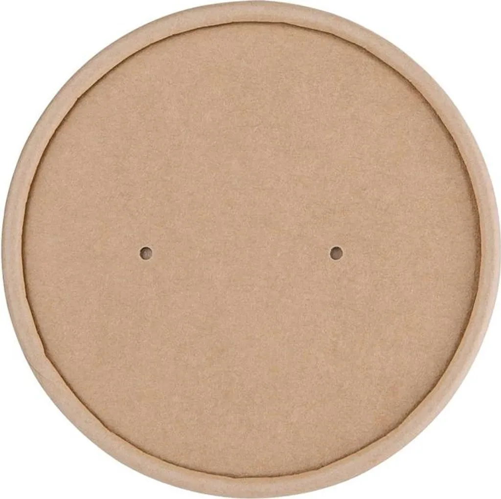 Couvercles jetables compostables 98 mm pour bols à soupe carton - 500 u