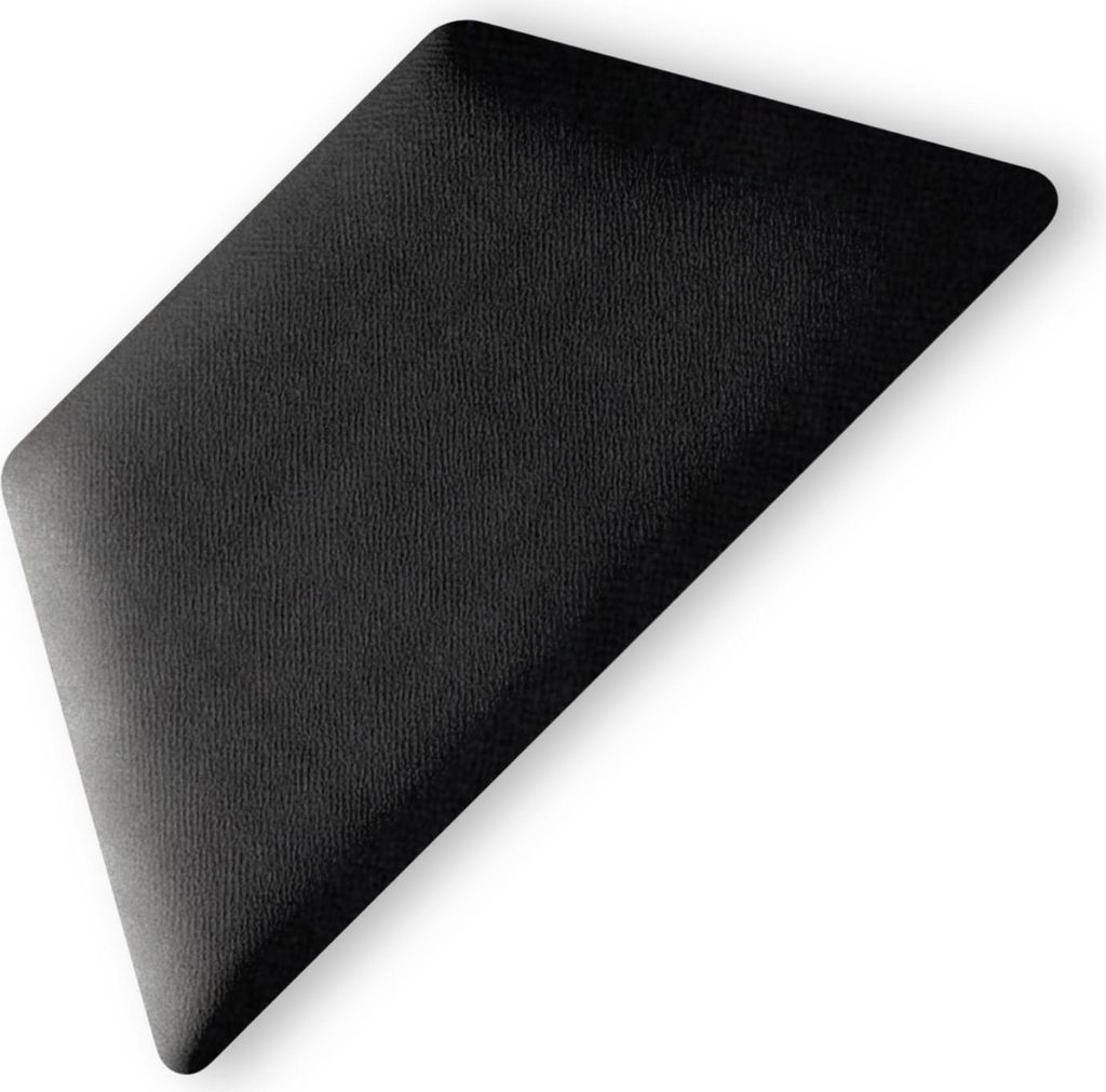 TAPHICEROS Halb Hex Wandpaneel Polsterpaneel, 30x15 cm, Oben/Unter, 1stk, SWING 20, Schwarz, Wandkissen Halb Hexagon Wandpolster Kopfteil für Bett...
