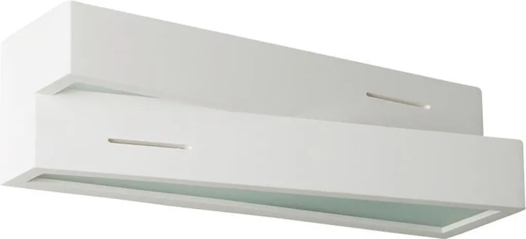 Applique murale pour salon et couloir BRUNO, plâtre blanc moderne 2xG9