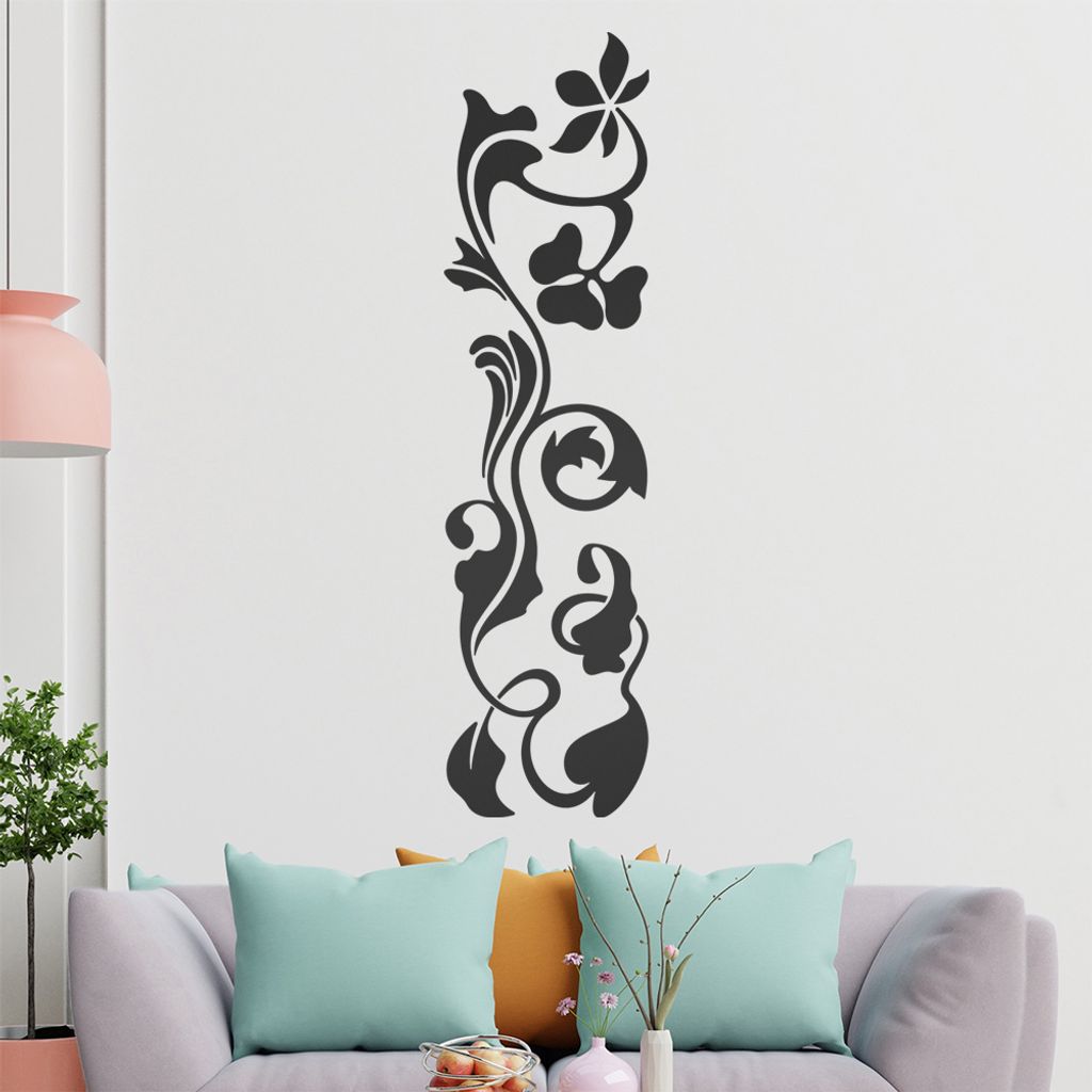 Kleeblatter - Blätter - Ornament Wandtattoo in 6 Größen - Wandaufkleber Wall Sticker - Dekoration, Küche, Wohnzimmer, Schlafzimmer, Badezimmer