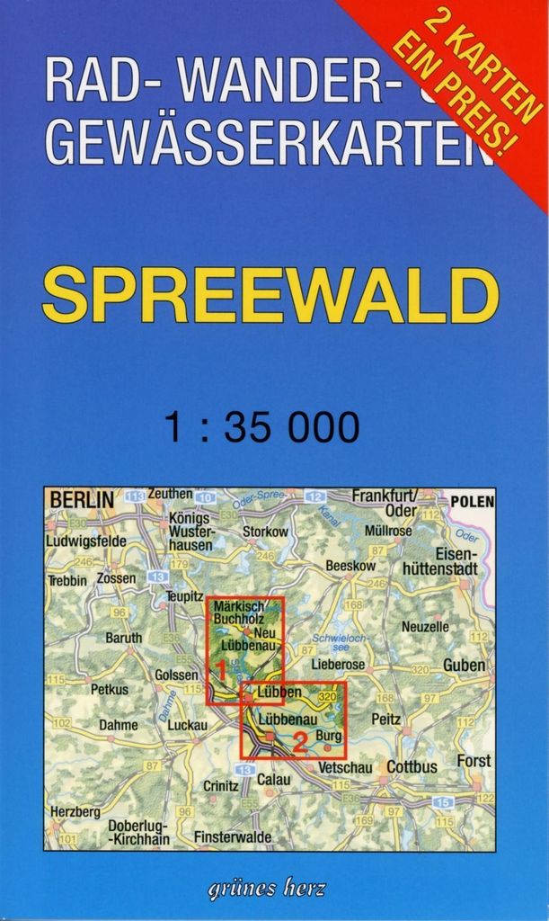 Spreewald 1 : 35 000 Rad-, Wander- und Gewässerkarten-Set Produktbild 