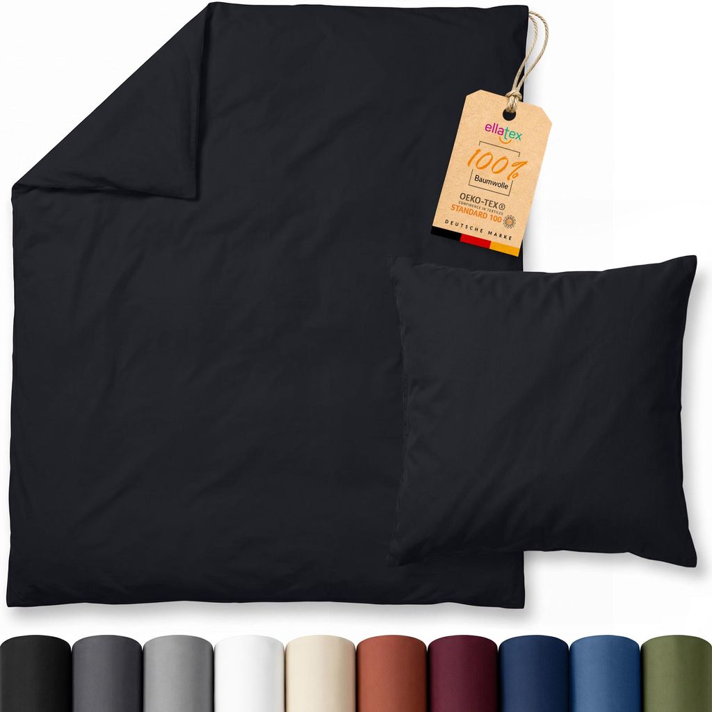 EllaTex Renforcé Bettwäsche 135x200 + 80x80 cm Baumwolle – Produktbild 