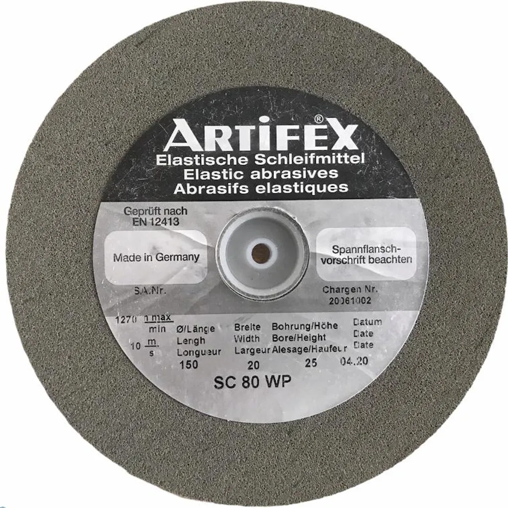 Meule élastique anti-vibration Artifex pour supprimer les rayures