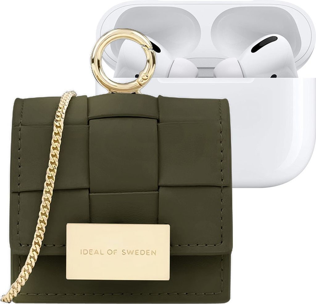 IDEAL OF SWEDEN, Mini-Tasche für AirPods Modell Braided Verstellbarer Gurt, Khaki
