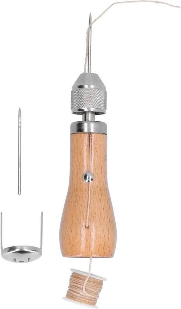 Griffiger Nähahle, gebogene Ahle - Schuhreparaturwerkzeug für Heimwerker - Segeltuch, Leder, Hüpfburgen, aufblasbare Planen, dicke Stoffe - Schu...