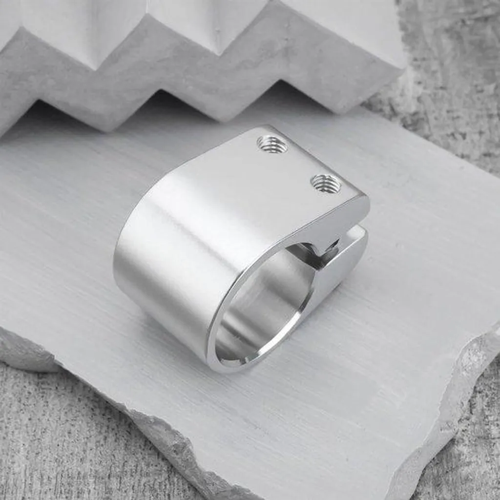 Collier de tige de selle 25,4 mm en alliage d'aluminium argent pour VTT
