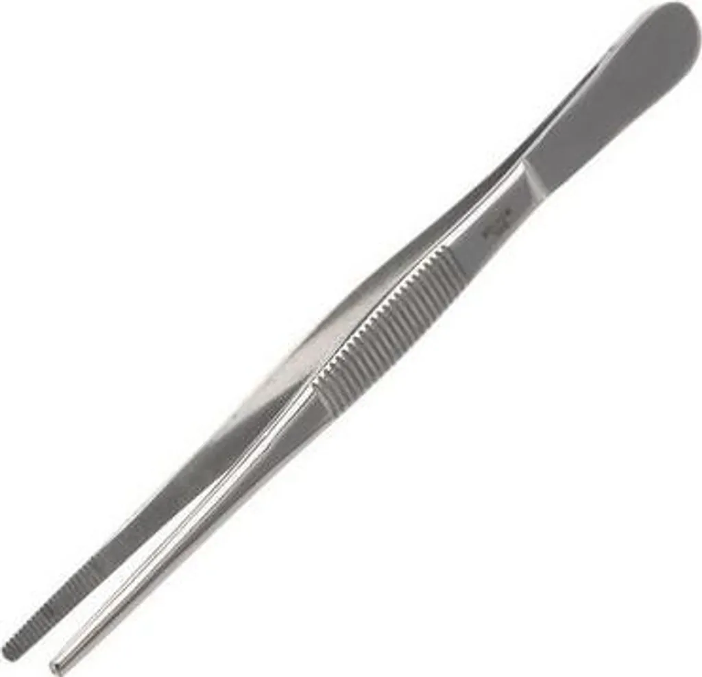 Pinzette Acciaio Inox 25cm Punta Dritta Professionali Acquario e Cucina