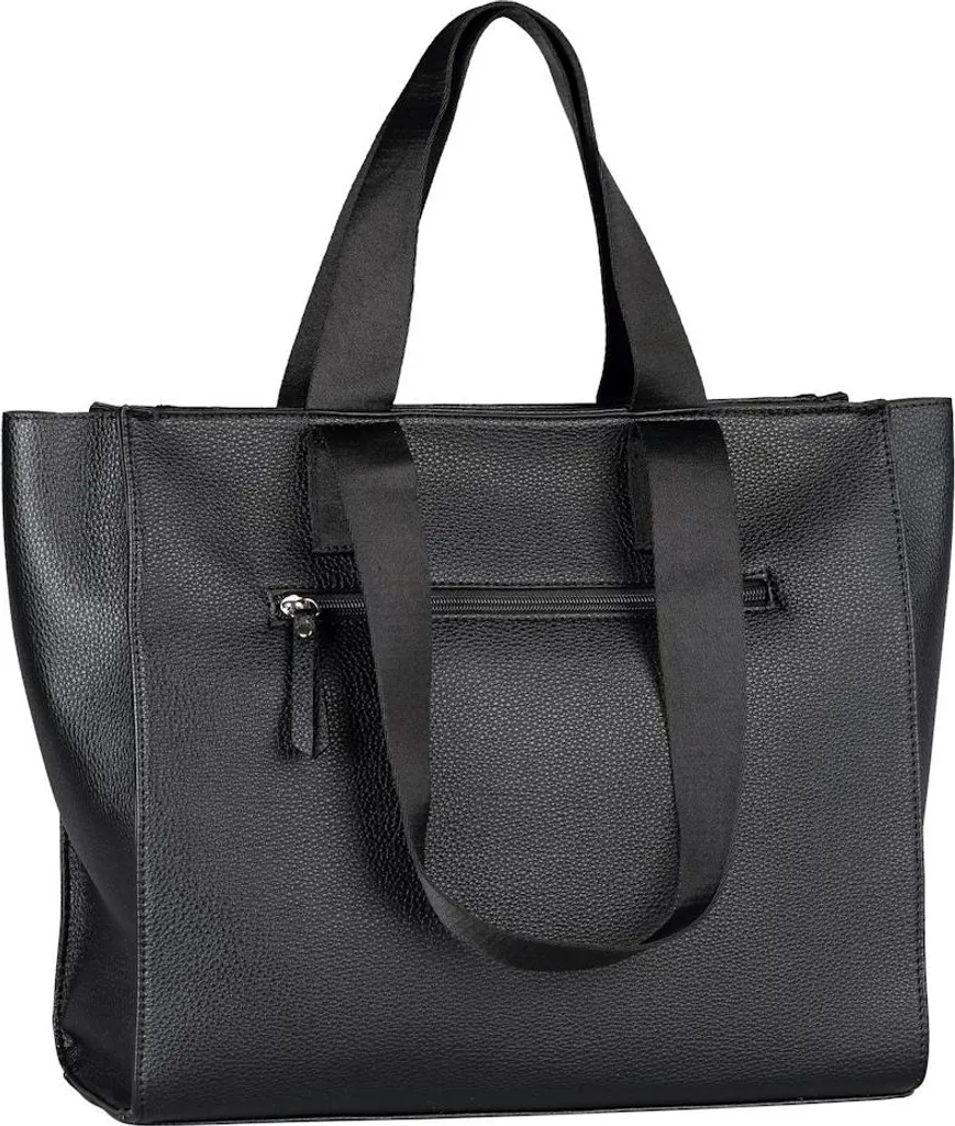 TOM TAILOR Denim Shopper Schwarz, A, shopper con zip L, nero