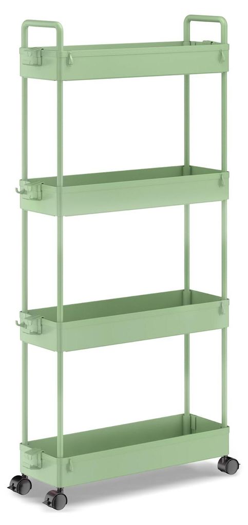Mobiler Küchenwagen Organizer Schmaler Regal 4-Ebenen Grün Produktbild 