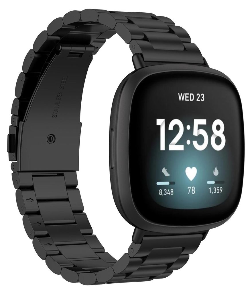 Für Fitbit Versa 4 + 3 / Sense 1 + 2 Stahl Ersatz Armband Produktbild 