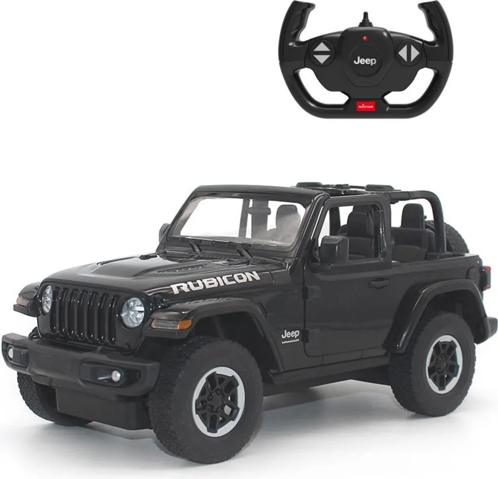Jeep Wrangler JL télécommandée noire 1:14 cadeau enfant Rastar 79400