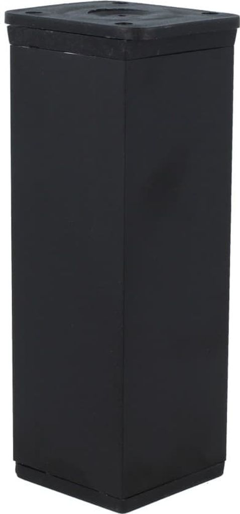A black furniture leg on a white background.