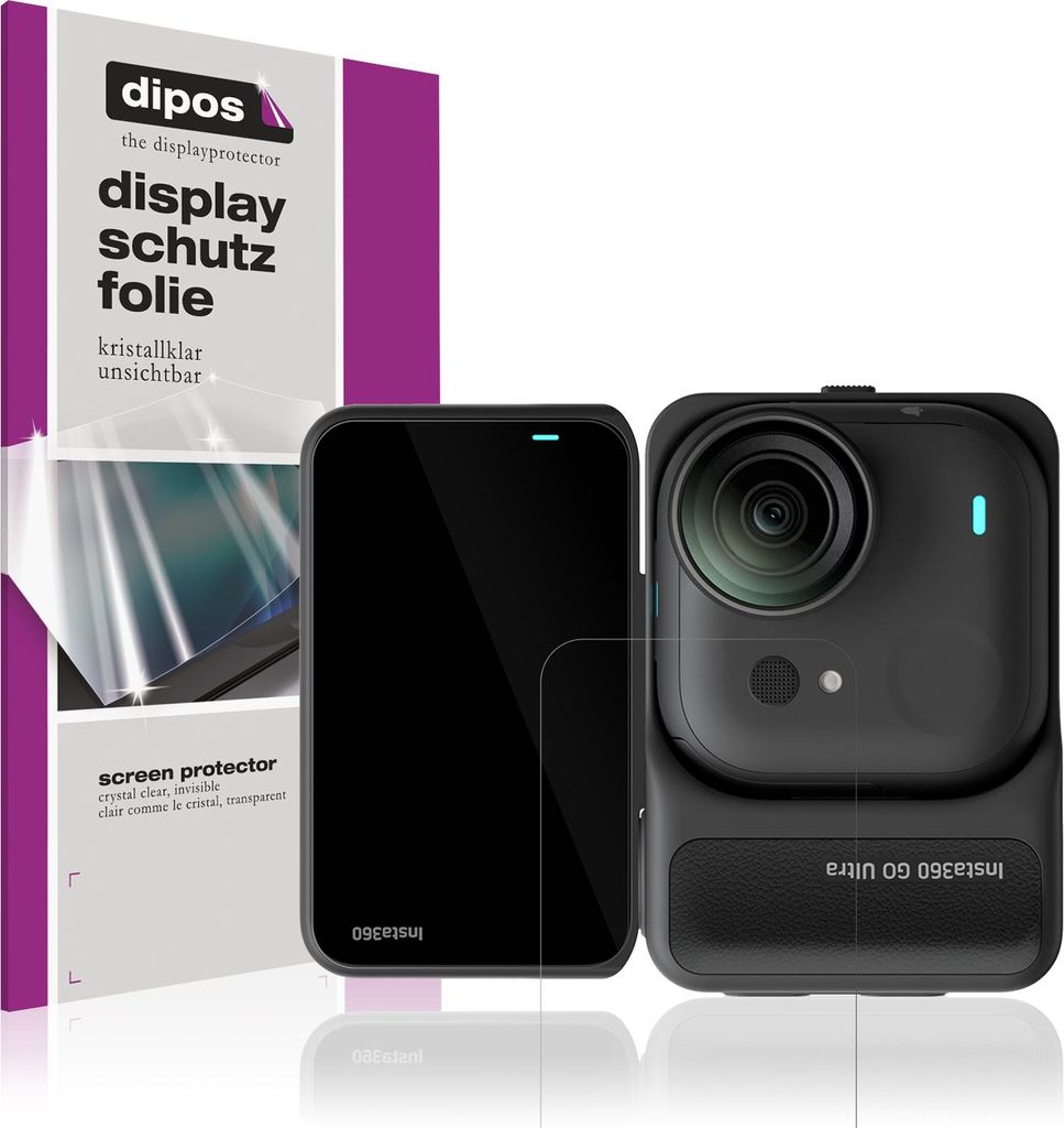 4x Schutzfolie für Insta360 Go Ultra klar Displayschutzfolie Folie Display Schutz dipos