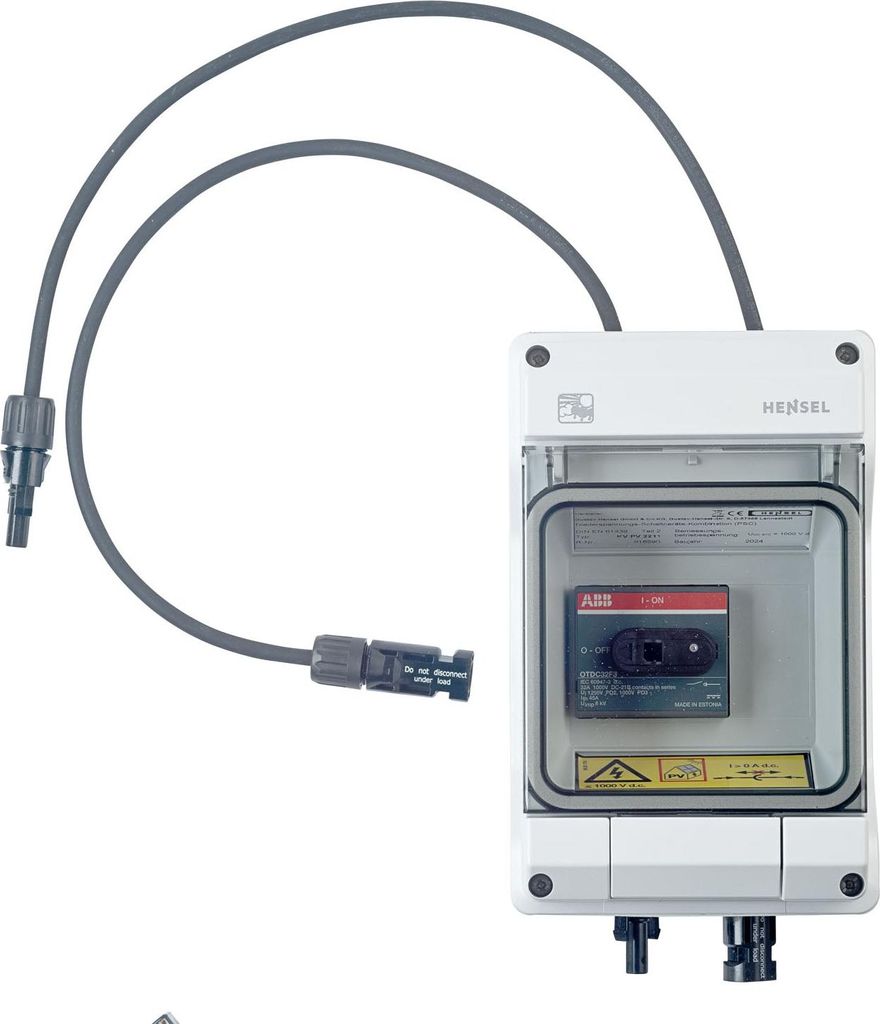Hensel KV PV 2211 Anschlussgehäuse mit DC Hauptschalter 1x String bis 1000V DC 30A