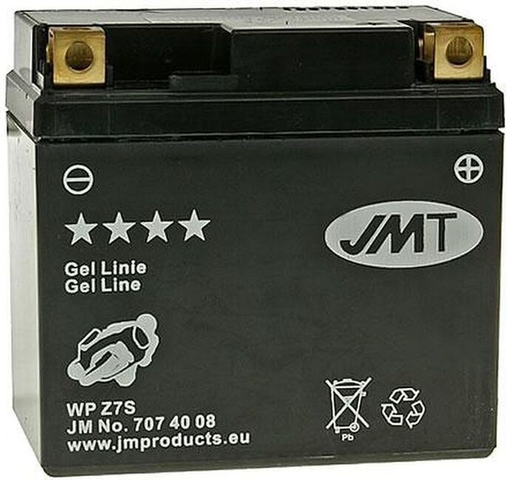 Batterie JMT JMTZ7S 12V 6Ah kompatibel für BMW HP4, S 100RR, Honda CB600 PCX 150