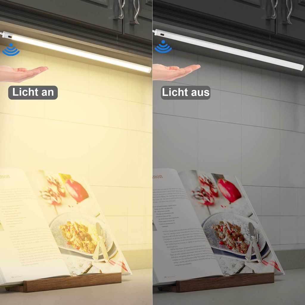 40cm LED Unterbauleuchte Warmweiß mit Sensor, 6W Produktbild 3