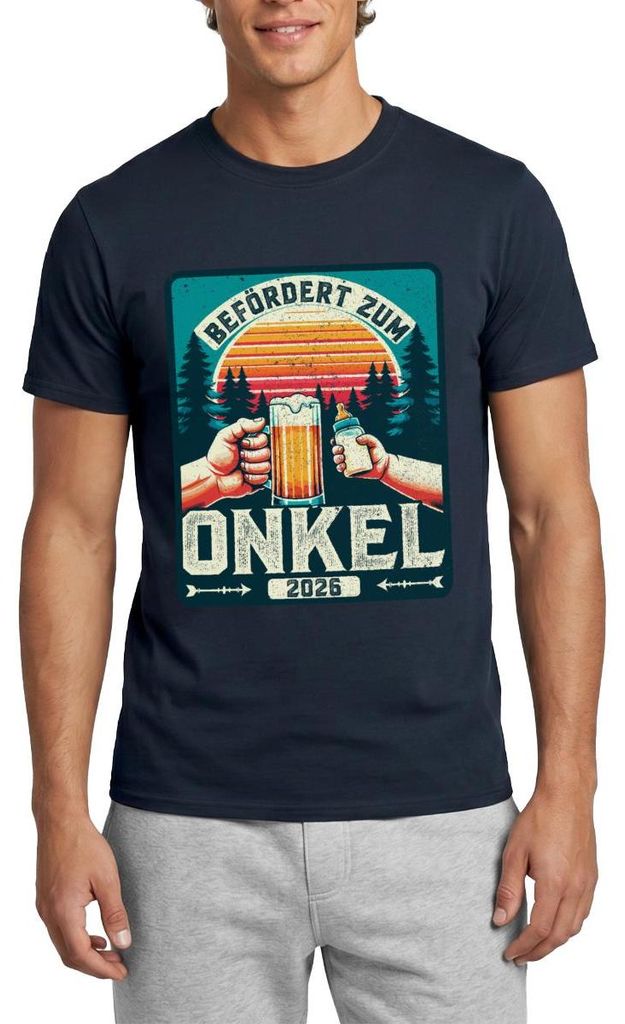 Spreadshirt Befördert Zum Onkel 2026 Männer T-Shirt, XL, Navy