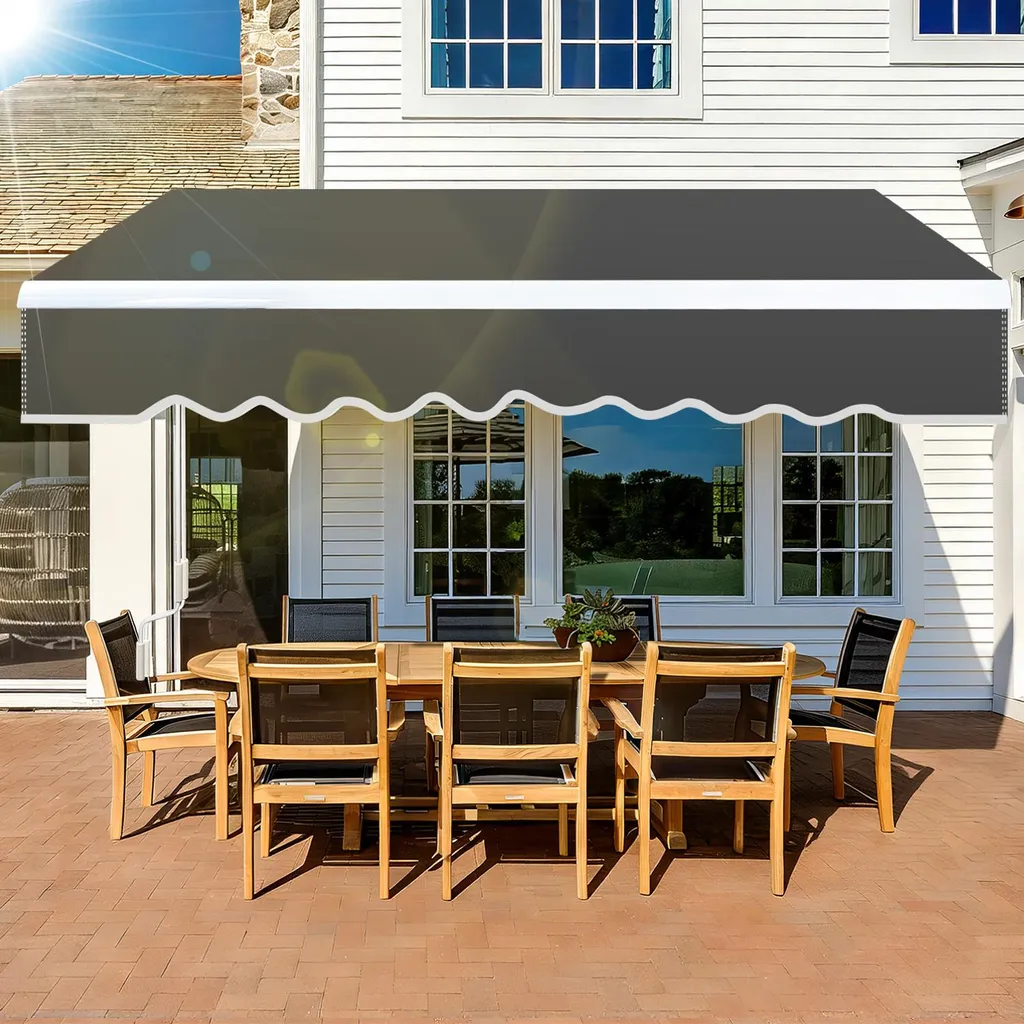 Tenda da Sole Izrielar 300x250 Grigio - Bracci Articolati con Manovella