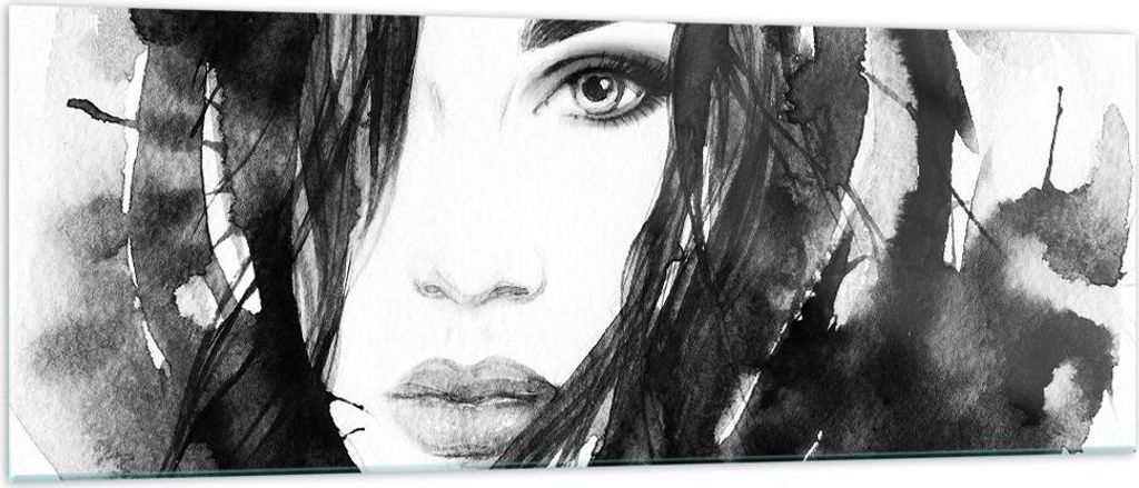 Bilder auf glas - Schmuck Dame Kleid Eleganz - 140x50cm - Glasbilder - Wandbilder - Kunstdruck - zum Aufhängen bereit - Wanddekoration aus Glas - ...