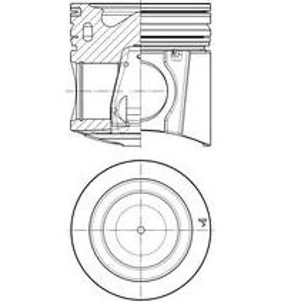 Piston KOLBENSCHMIDT 41078600 OE 2995836 pour Kia Pride Essence