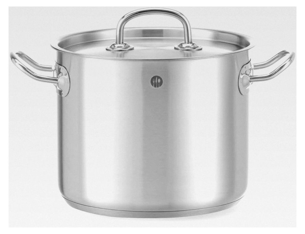 Hochkochtopf mit Deckel, geeignet für alle Herdarten, flacher Boden, kühle Griffe, Induktionskochtopf, Bratentopf, Fleischtopf, 5L, ø200x(H)164m...