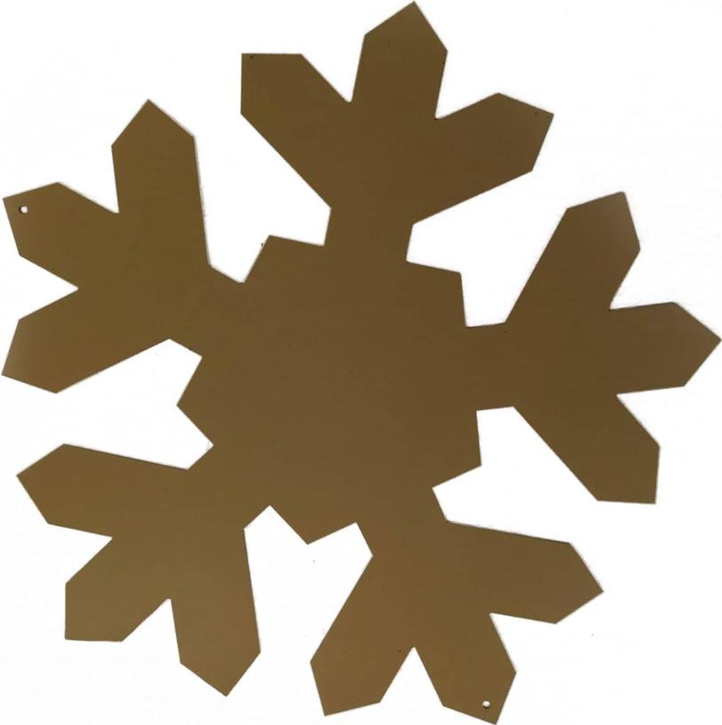 DECOLED 2D Metallflocken Gold Durchmesser 30 cm