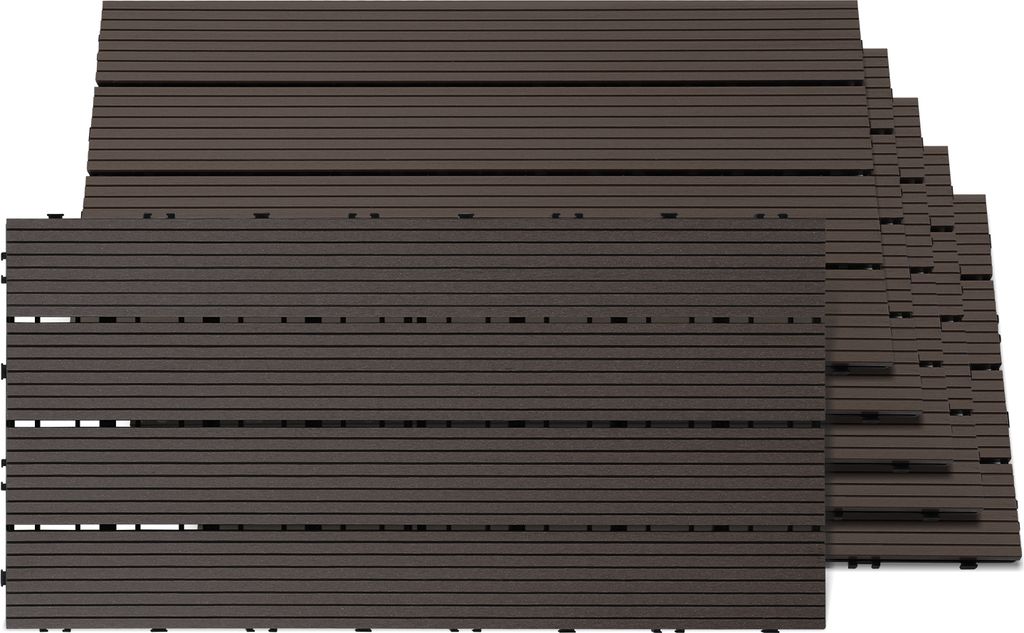 Jayseuw WPC 6x piastrelle per terrazze in legno á 60 x 30 x Immagine del prodotto 