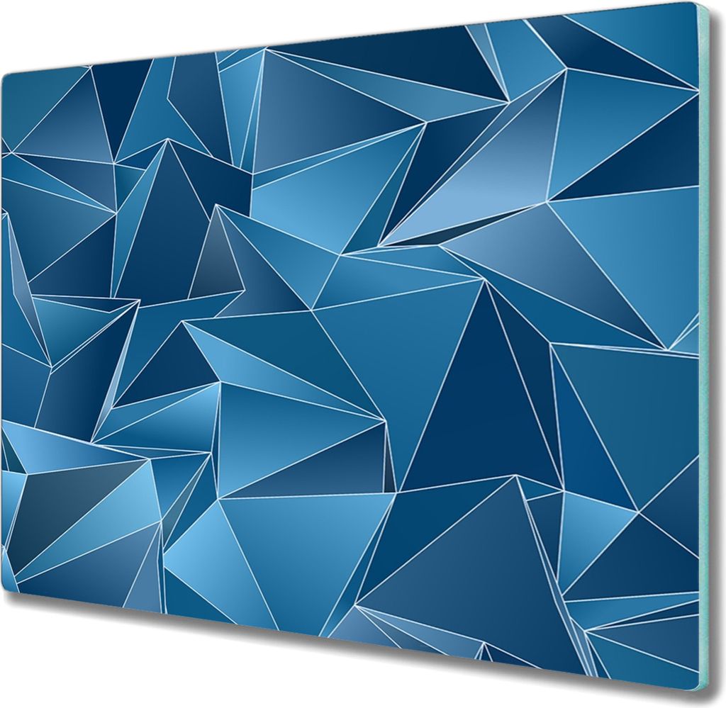 Coloray Herdabdeckplatte 60x52 cm Schneidebrett Kochplattenabdeckung Küchenbrett Hackbrett - geometrische Dreiecke