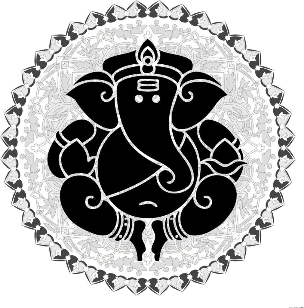 Spiritualität Kunstdruck Bild - Ganesha, Der Elefantengott (100 x 100 cm)