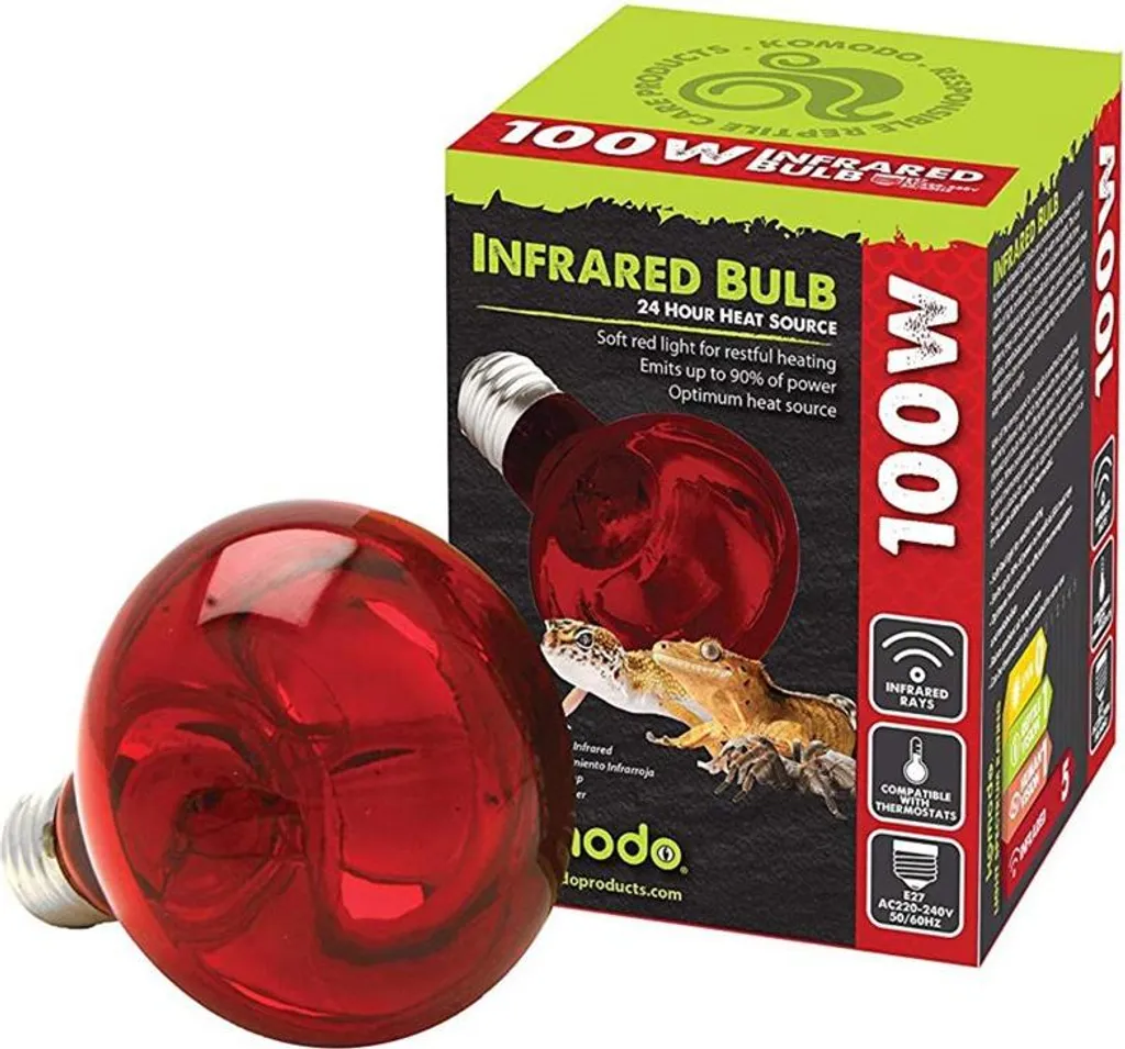 Ampoule chauffante infrarouge Komodo ES pour le chauffage de terrarium
