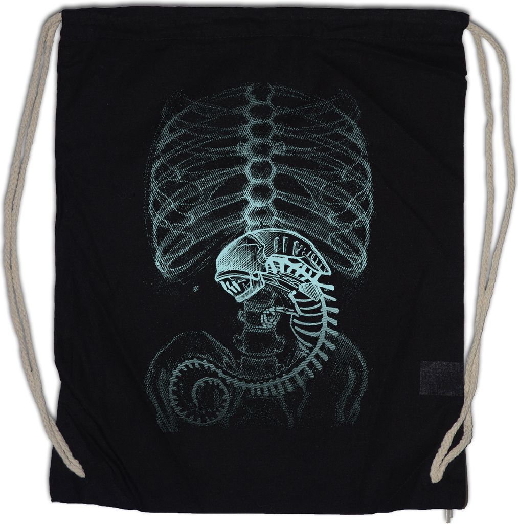 Urban Backwoods Xenomorph Alien, Turnbeutel, Farbe: Schwarz
