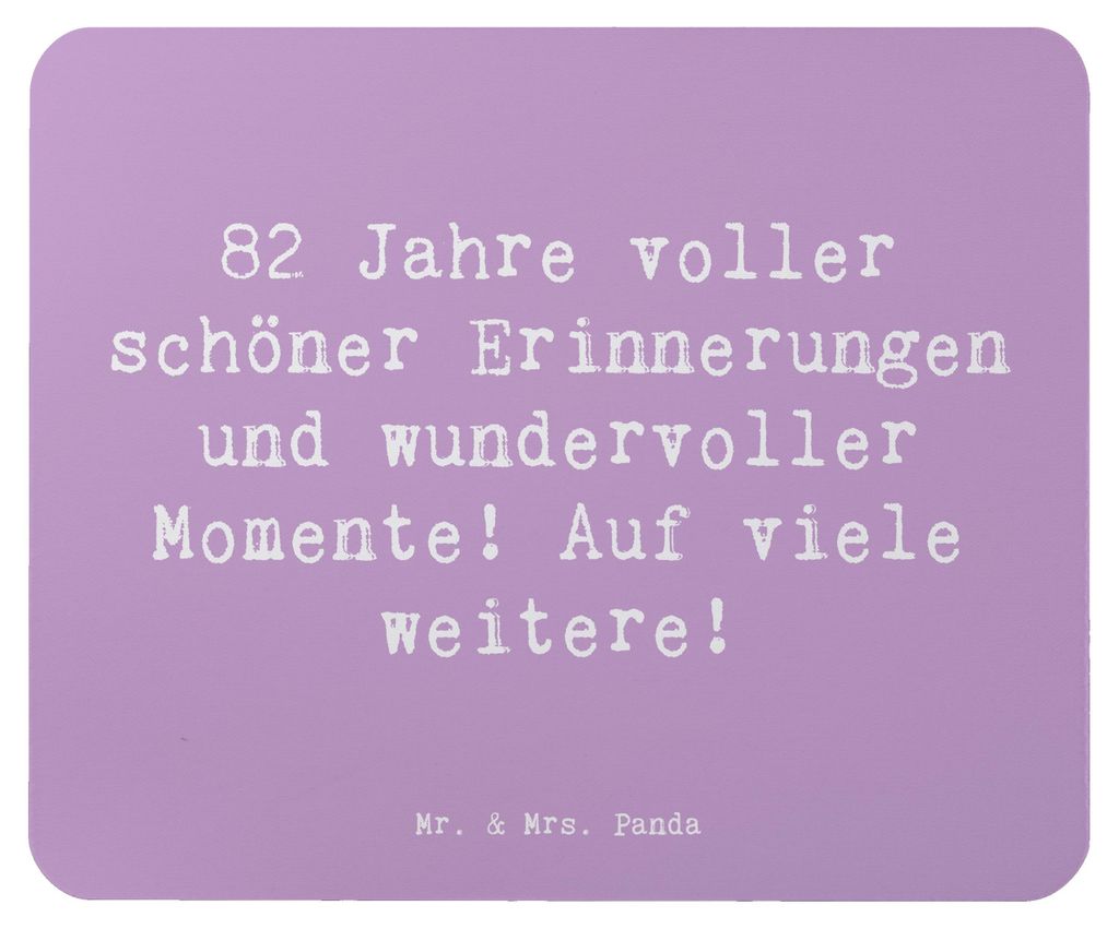 Mr. & Mrs. Panda Mauspad Spruch 82. Geburtstag - Lavendeltraum - Geschenk, liebevoll, Feier, Geschenke, Erfahrungen, pc mousepad, mousematte, Mouse...