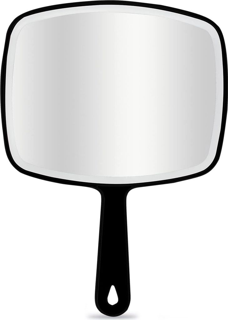 Großer Handspiegel, Handspiegel mit Griff, Salonspiegel für Produktbild 