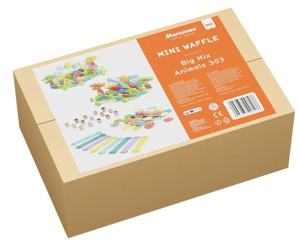 Marioinex Mini Waffle School Set Animals : Jeu de Construction 170 Pièces