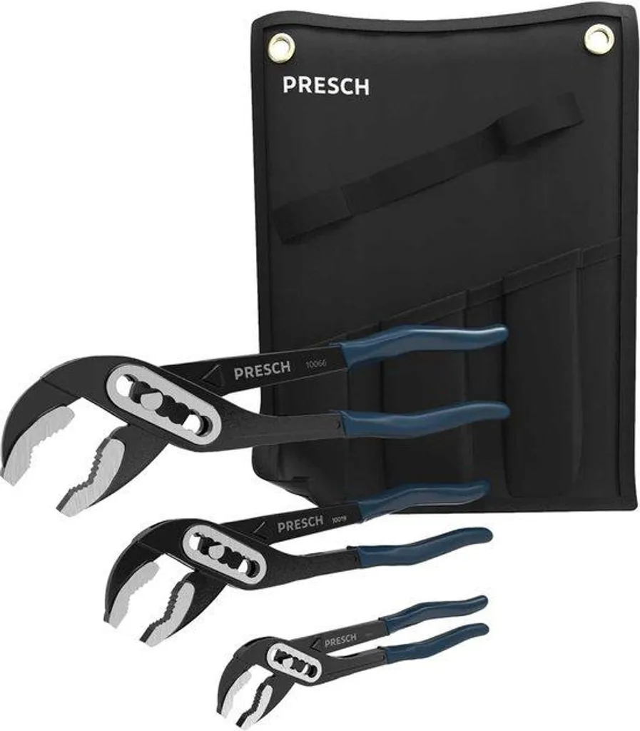 Pince multiprise à crémaillère avec poignée ergonomique et mallette