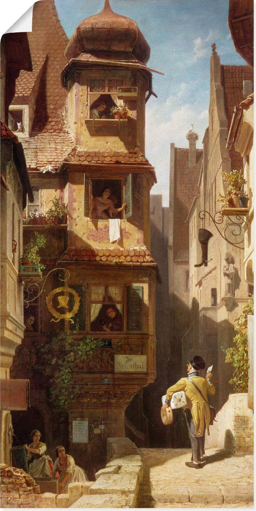 ARTland Poster Der Briefbote im Rosental. Um 1852-59 Größe: 30x60 cm