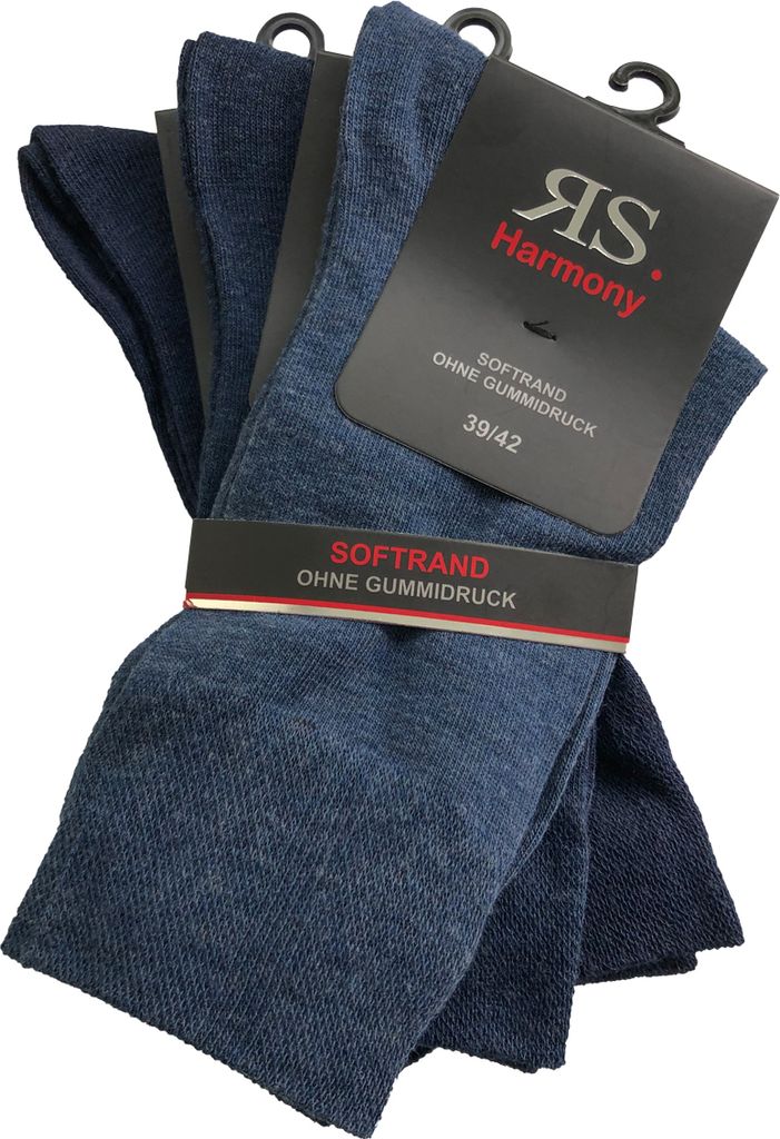 RS Harmony Socken jeansblau 3er-Pack Übergröße Produktbild 