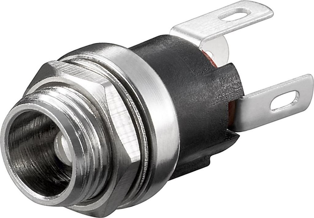 DC-Einbaubuchse für Hohlstecker 5,5x2,5mm - Lötanschluss