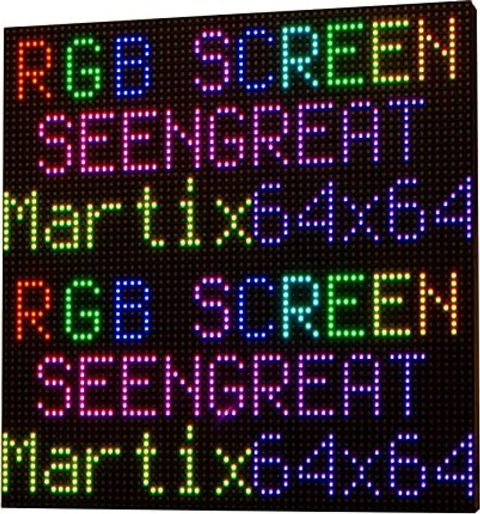 Pannello di visualizzazione LED a matrice RGB 64 x 64, passo 3 mm, 4096 LED, alta luminosità e risoluzione, compatibile con Raspberry API, ESP32, Arduino