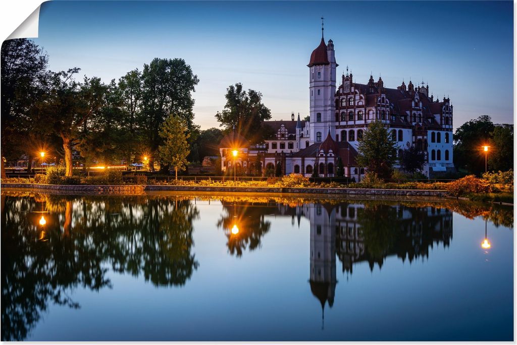 ARTland Poster Schloss in Basedow Größe: 90x60 cm
