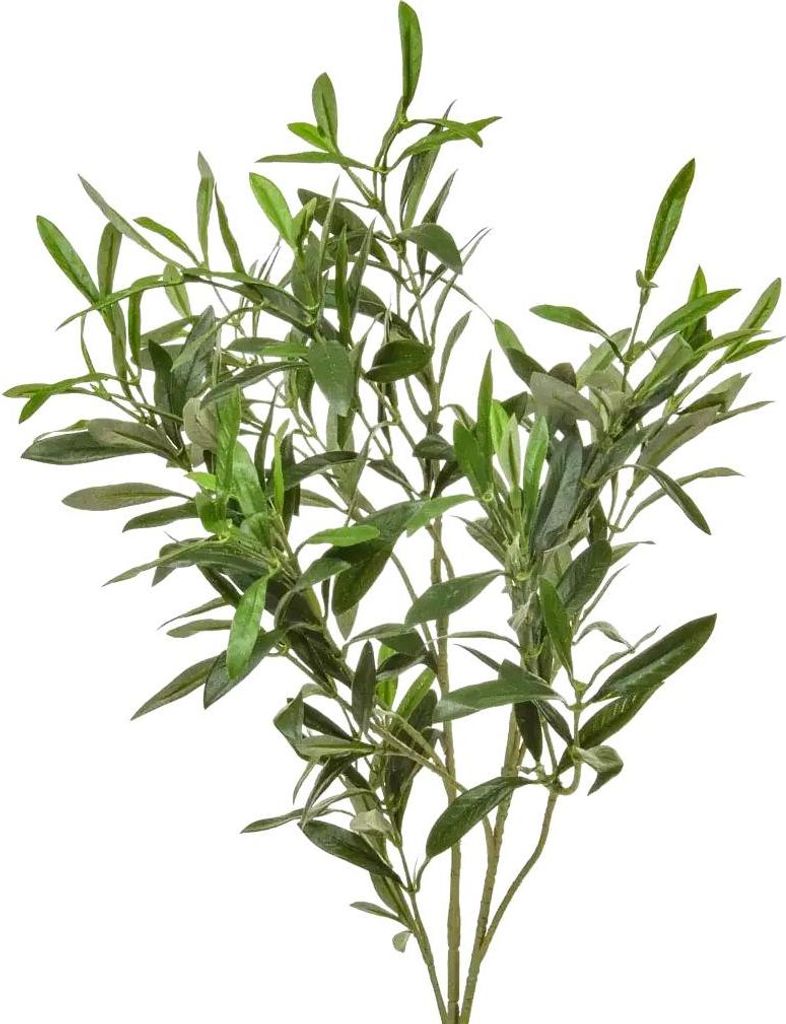 aplanta Künstliche Olivenzweig - Ernst | 90 cm, B1 Feuerhemmend, für drinnen, Kunstpflanze, wie echt, Allergiker geeignet, pflanzliche Dekoration...