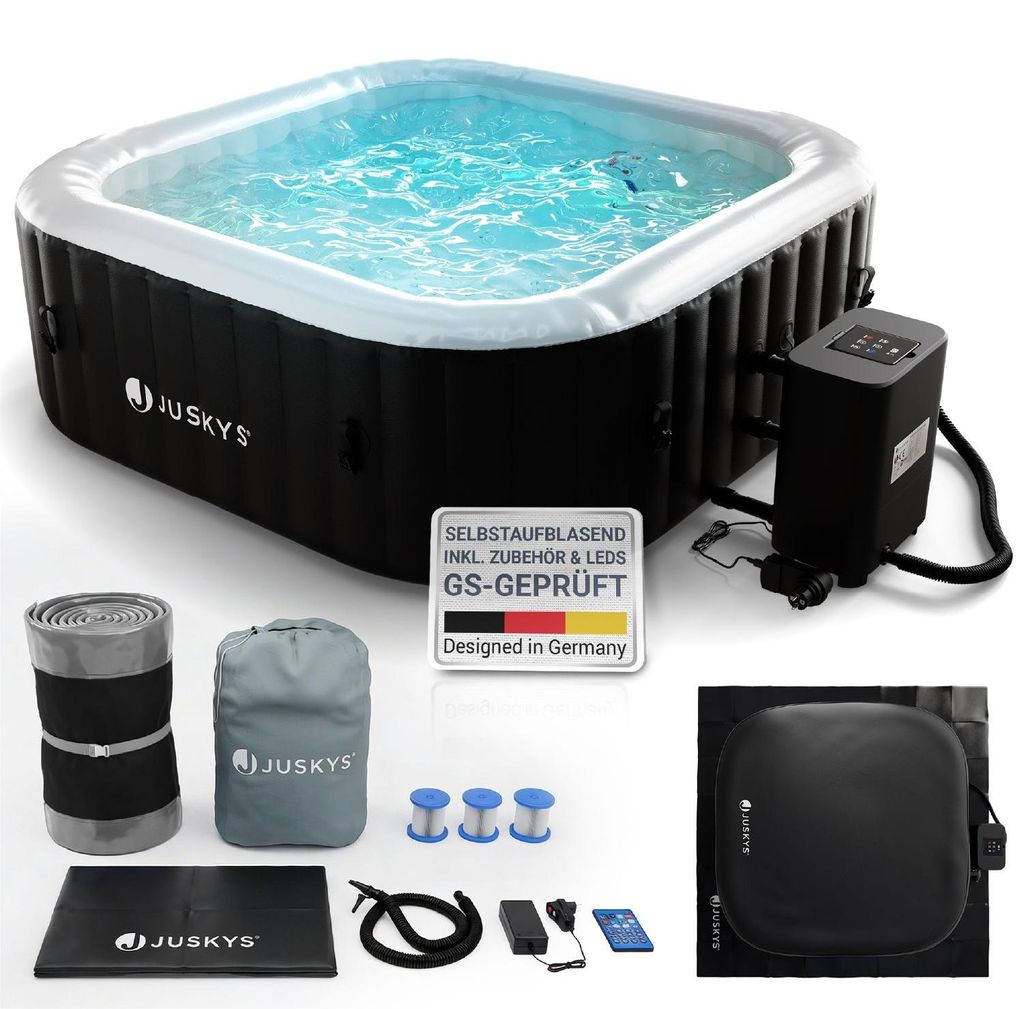 Juskys® Whirlpool SpaLuxe inkl. LED-Beleuchtung Produktbild 