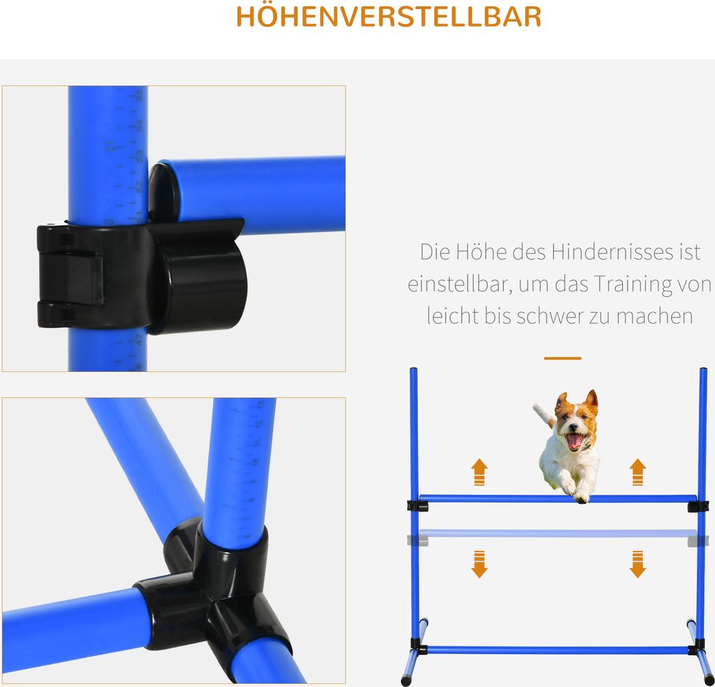 Huismerk Autobench PawHut Agility Hurdle Set Slalom Stick Obrázok produktu 4