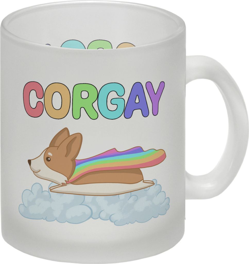 Corgay Hund LGBT-Bewegung Glas Tasse