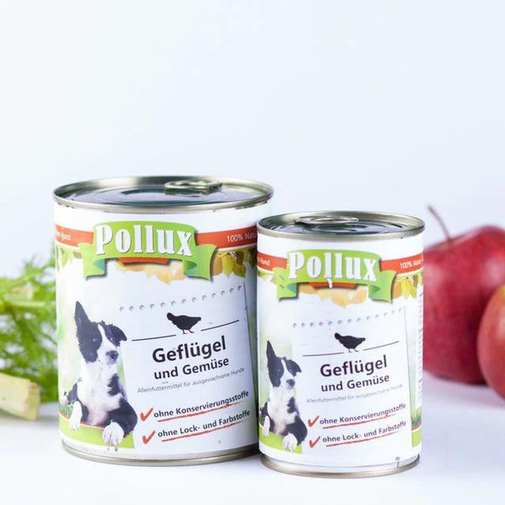 Pollux Nassfutter Rind & Seelachs für Hunde 400g Dose