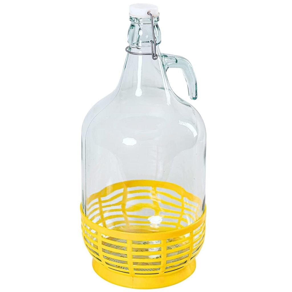 MIKONI 1 STÜCK x Bügelflaschen 5L Gelb Korb, Gärballon Produktbild 